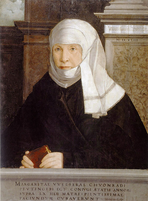 Margarete Welser by Christoph Ambergers, 1543.