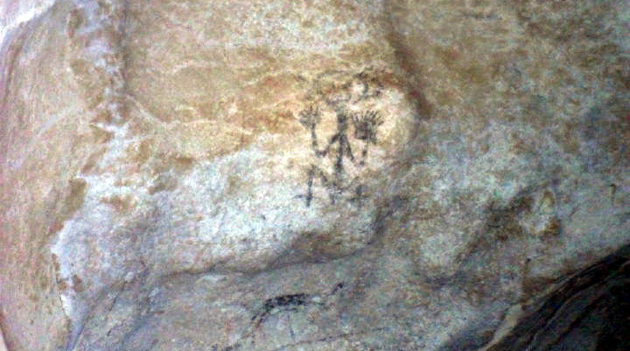 Taino cave painting of a shaman
