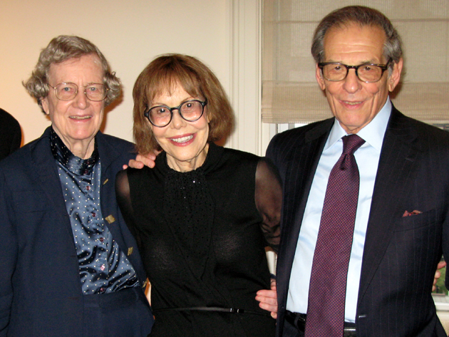 Barbara Goldsmith (center) with her fellow trustees Barbara Hadley Stanton and Robert A. Caro