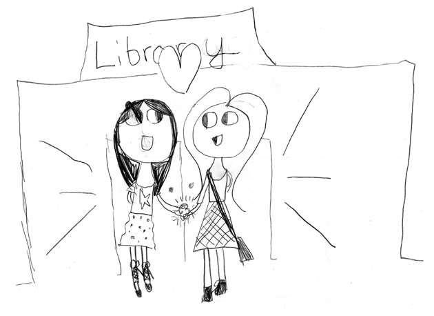 Library Girls illustration 2